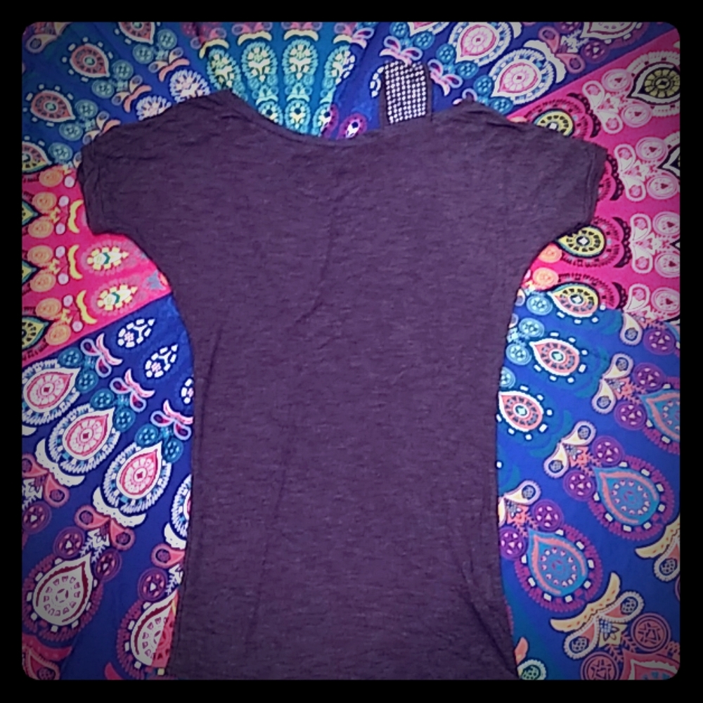 Tunic with rhinestone strap